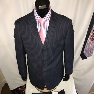Men’s Pine Stripe Blue Suit!
